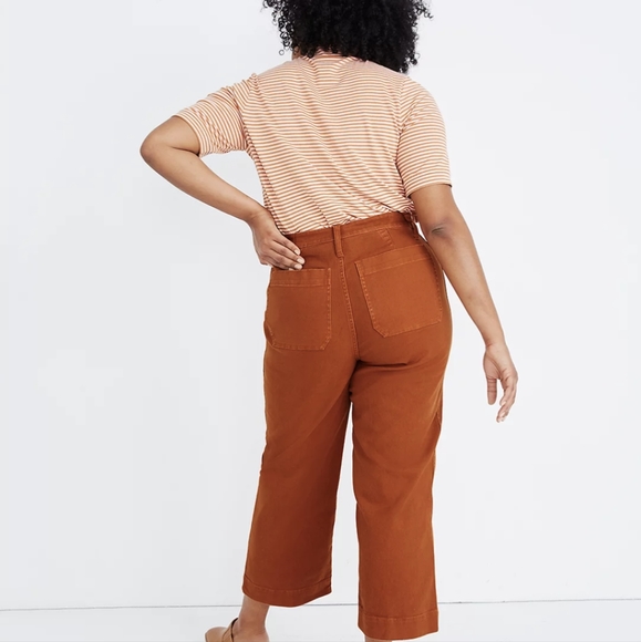 Madewell slim emmett wide leg crop sizeT34W - Picture 10 of 14
